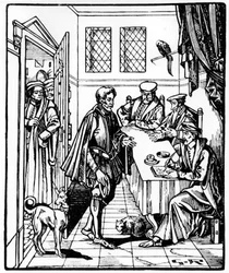 Bailiwick oder das Gericht eines königlichen Vogts, nach einem Stich von 1550